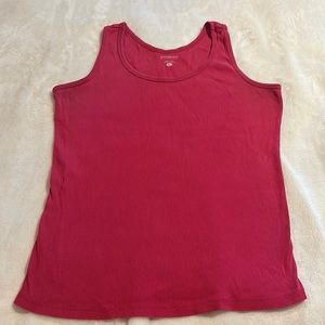 Motherhood maternity, tank top size L and the color is pink.